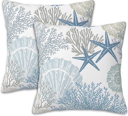 Watercolor Floral Throw Pillow Covers Set of 2 Abstract Butterflies Pillow by Naqiuli