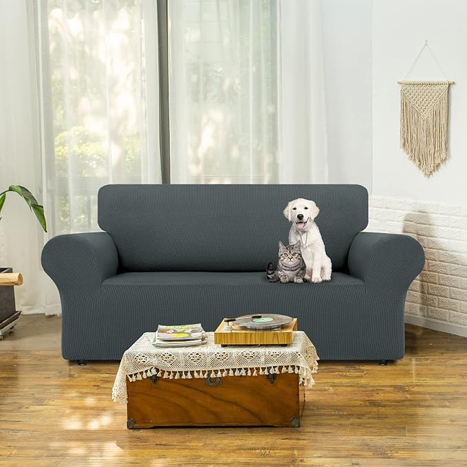 LURKA Stretch Loveseat Sofa Slipcovers 1 Piece Couch Covers - Image 2