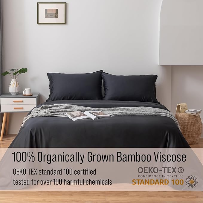 Bella Coterie Luxury Bamboo Viscose Cal King Size Sheet Set | 100% Organically - Image 4