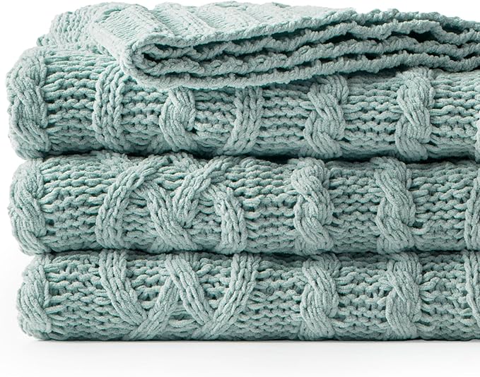 Battilo Sage Green Throw Blanket - Image 2