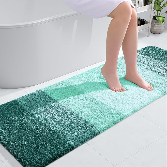 OLANLY Bathroom Runner Rugs 59x20, Extra Soft Absorbent Microfiber Bath Rugs by OLANLY