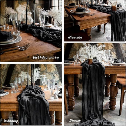 12 Pack 10Ft Cheesecloth Table Runner 35x120 Inch Boho Gauze Table Runner - Image 6