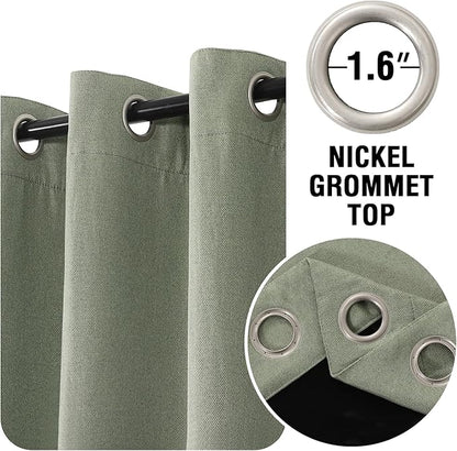 H.VERSAILTEX 95% Blackout Linen Curtains 84 Inches Long - Image 5