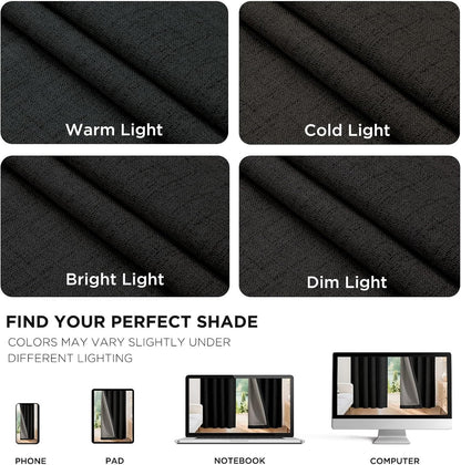 joydeco blackout curtains for bedroom - 100% light, view 9