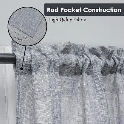 Beda Home Tassel Linen Textured Swag Valances - Image 2