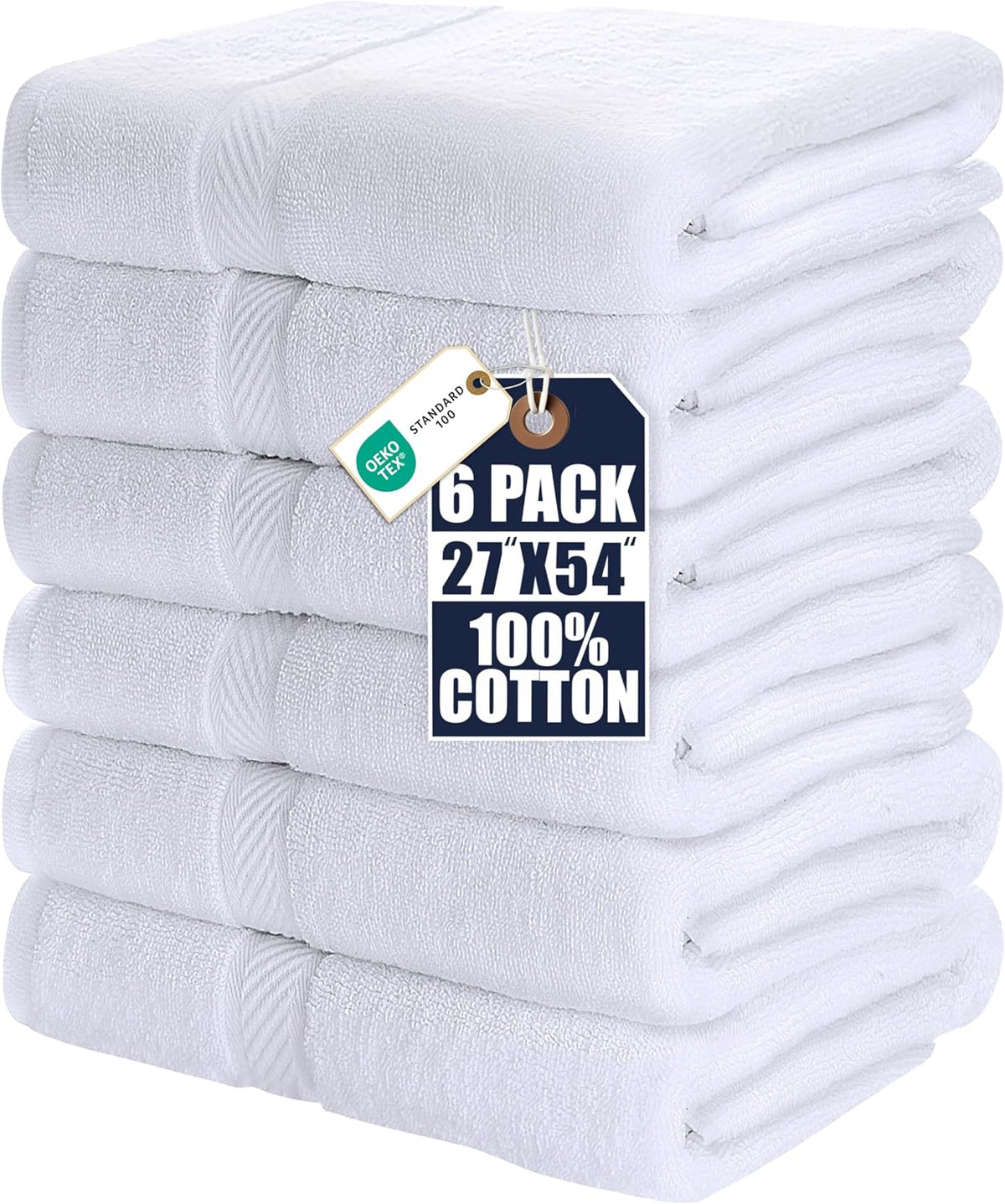 utopia towels 6 pack bath towel set (27 shown in use