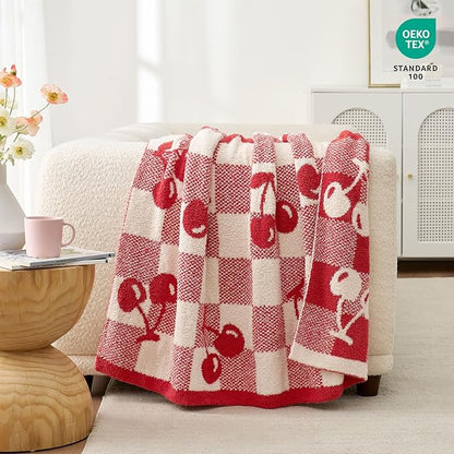 Snuggle Sac Red Cherry Throw Blanket - Image 3