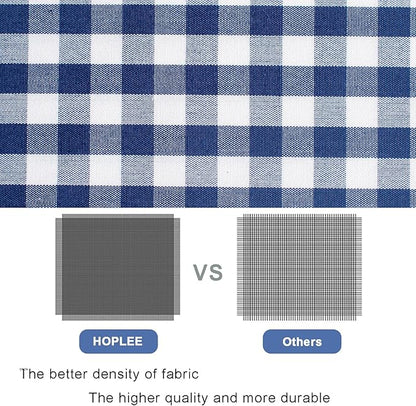 HOPLEE Farmhouse Gingham Pillow Covers Navy Blue Pillow Covers 18x18 Farmhouse - Image 5