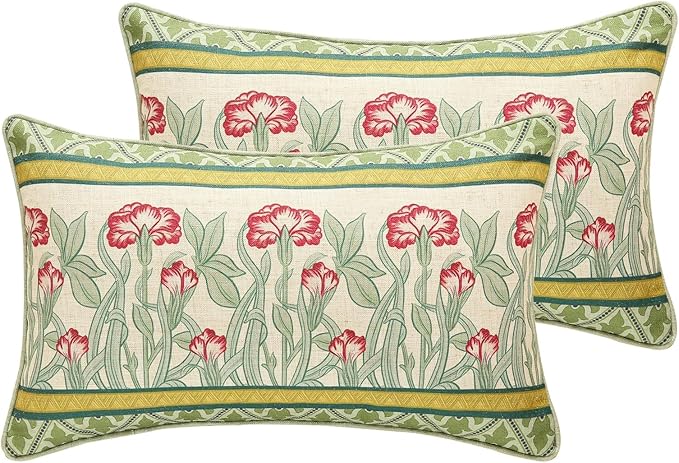 patdrea Designer Pack of 2 Rectangle Throw Pillow Covers, French Vintage Rustic by Welcometopatdrea