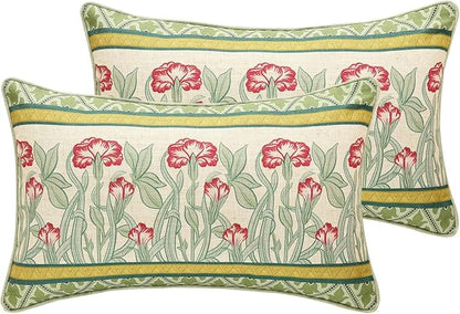 patdrea Designer Pack of 2 Rectangle Throw Pillow Covers, French Vintage Rustic by Welcometopatdrea