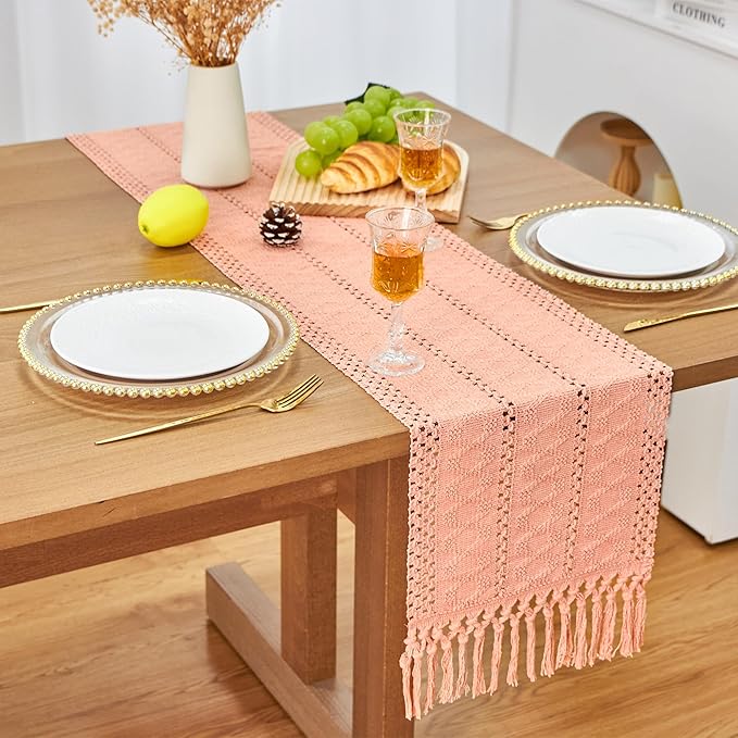 FEXIA Pink Table Runner 72 Inches Long - Image 4