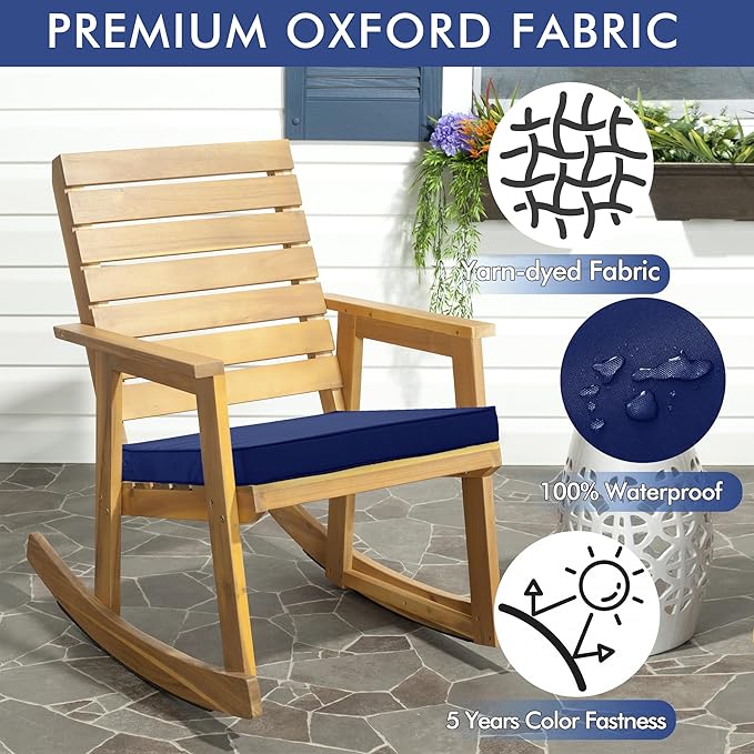 Outdoor Chair Cushions 24 x 24 Inch Waterproof Patio Chair Cushions - Image 7