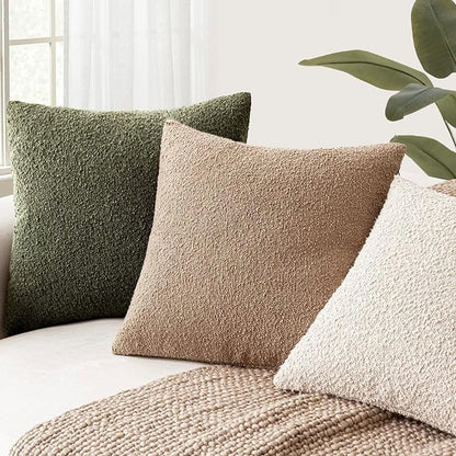 Foindtower Decorative Textured Boucle Throw Pillow Covers Accent Solid Pillow - Image 6