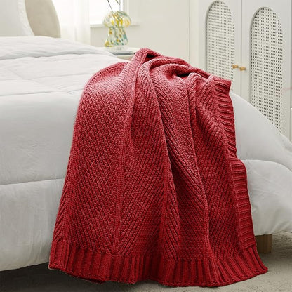 Amélie Home Chevron Chenille Knit Throw Blanket - Image 5