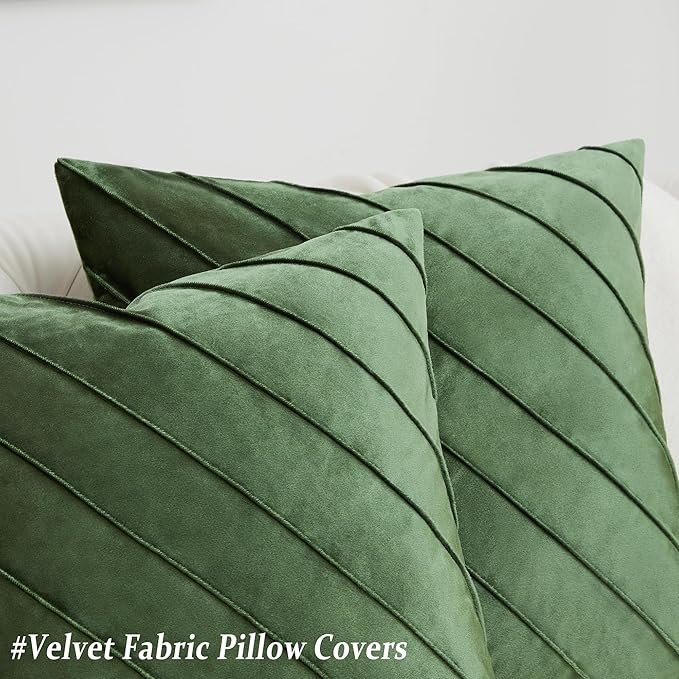 GIGIZAZA Decorative Velvet Pillow Covers 12x20, Living Room Square Cushion - Image 3
