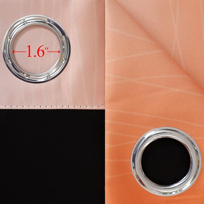 Thermal Insulated Blue and Orange Curtains - Image 7