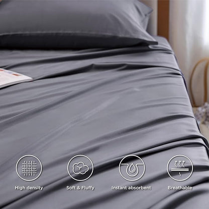 Bedsure Twin XL Sheet Set Dorm Bedding, Cooling Sheets Twin Extra Long Sheets - Image 2