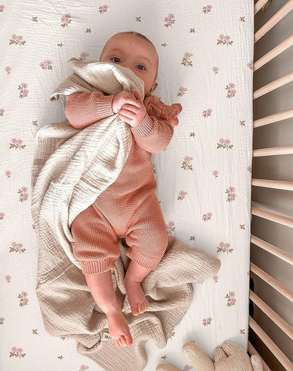 Muslin Bedside Bassinet Sheets 2 Pack, 33x20 Fitted Ultra Soft & Breathable - Image 5