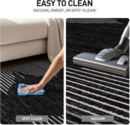 Rugshop Bohemian Stripe Stain Resistant High Traffic Living Room Kitchen - Image 9