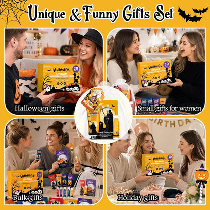 30 Pack Halloween Face Mask, Lip Balm & Hand Cream, Halloween Party Favors