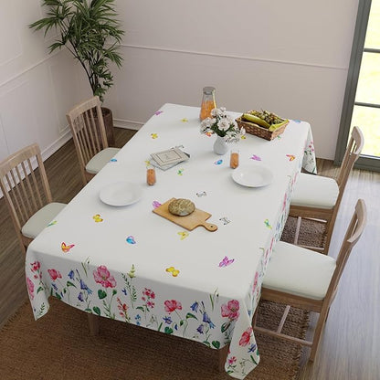 Encasa XO Square 56"x56" Tablecloth | Water-Repellent Polyester Dining Table - Image 9