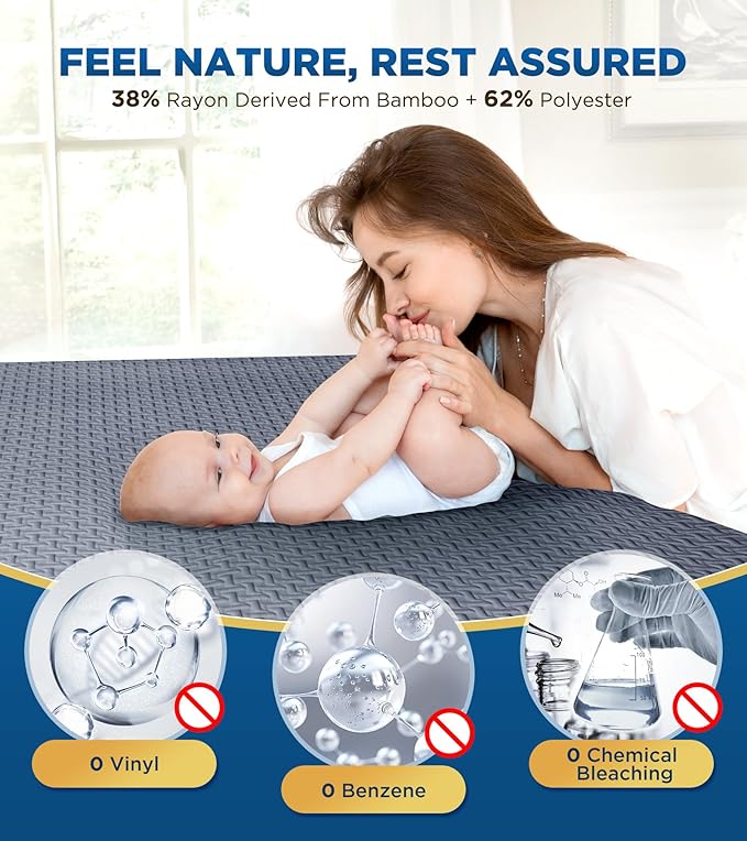 Premium 100% Waterproof Twin Mattress Protector, Breathable Cooling 3D Air - Image 3
