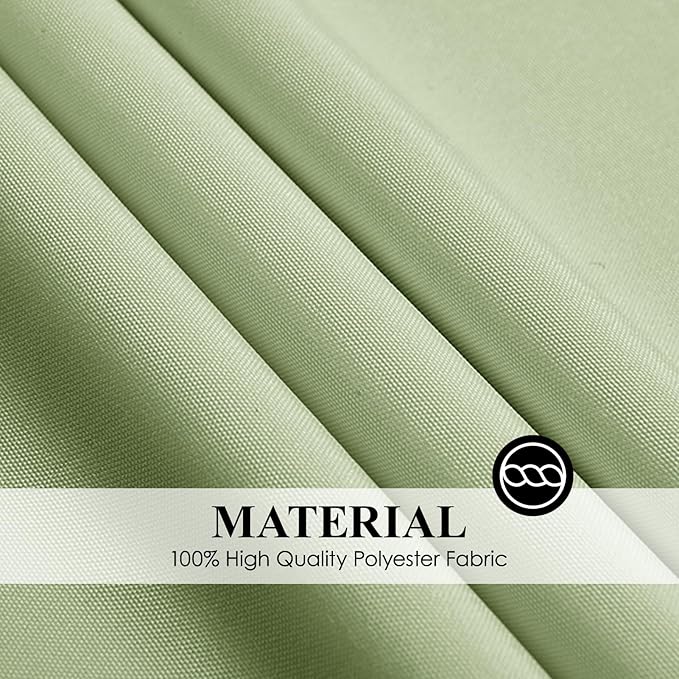 Round Tablecloth 132 Inch 2 Pack Sage Green Tablecloths Washable Decorative - Image 6
