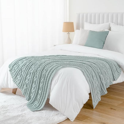 Battilo Sage Green Throw Blanket - Image 6