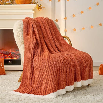 Snuggle Sac Fluffy Fall Bedding Blanket Twin Size, Soft Luxurious Knit Throws by SnuggleSac