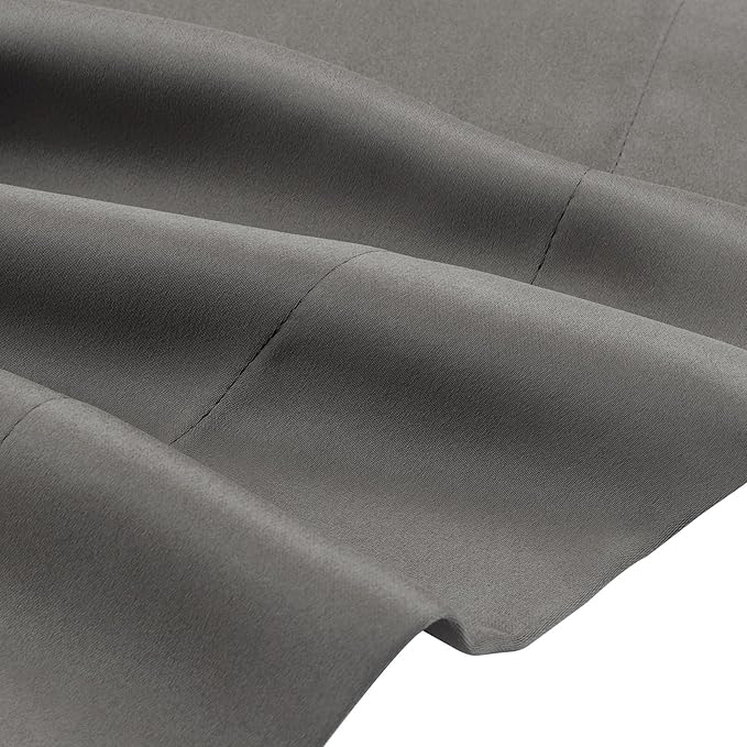 TWOPAGES Grey Pinch Pleated Room Darkening Curtain 90 Inches Long, Solid - Image 5