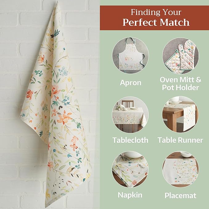 Maison d' Hermine Kitchen Towels Set of 2 100% Cotton 27.50" x 20" Reusable - Image 6