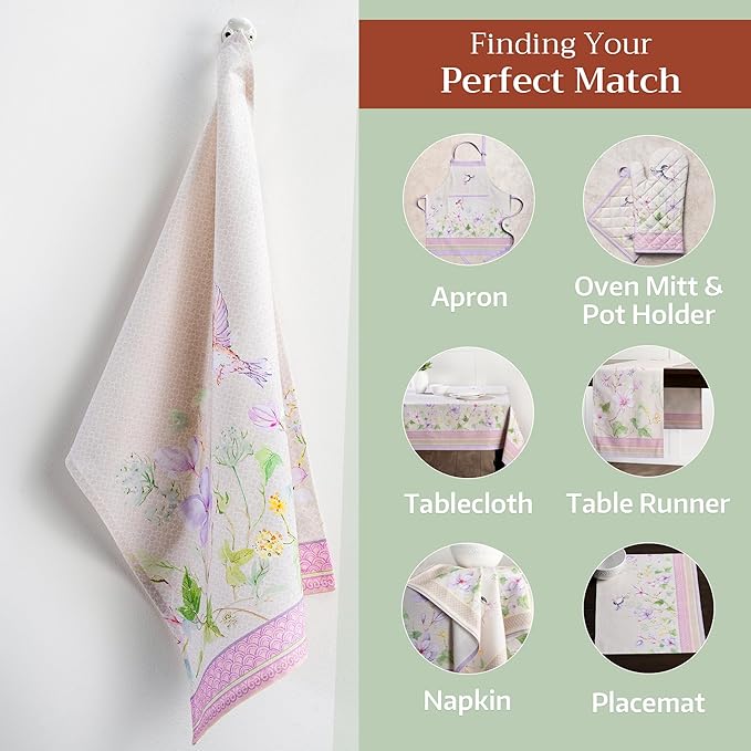Maison d' Hermine Kitchen Towels Set of 2 100% Cotton 27.50" x 20" Reusable - Image 5