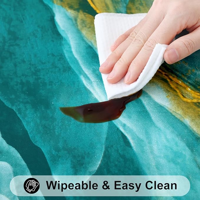 Smiry Rectangle Picnic Tablecloth, Waterproof Elastic Fitted Table Covers - Image 4