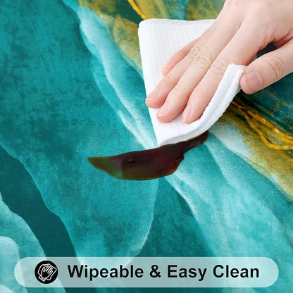 Smiry Rectangle Picnic Tablecloth, Waterproof Elastic Fitted Table Covers - Image 4