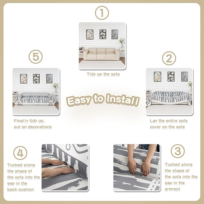 MEETSKY Couch Cover Sofa Slipcover Couch Protector Covers - Image 7