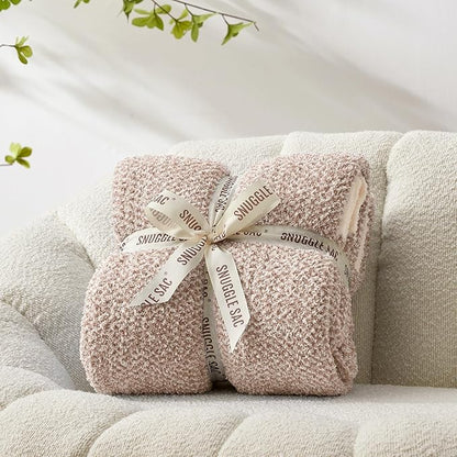 Snuggle Sac Taupe Blankets Twin Size, Reversible Super Soft Bed Blanket Warm - Image 6