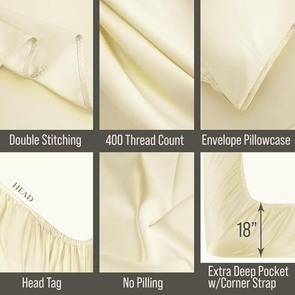 Bella Coterie Luxury Bamboo Viscose Queen Size Sheet Set | 100% Organically - Image 3