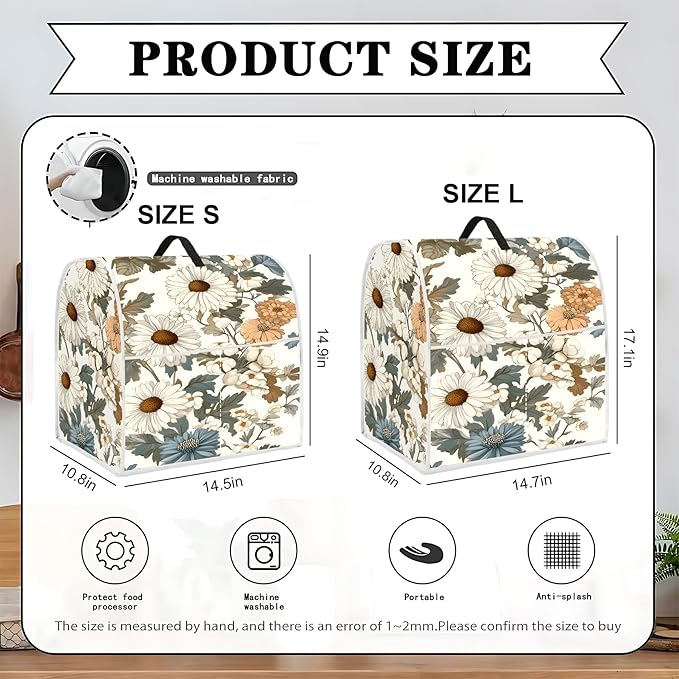 Mixer Dust Cover for 6-8 Qt Stand Mixer, Cloth Cover - Image 2