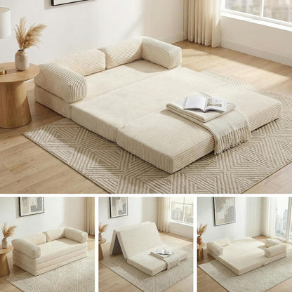 convertible sofa bed queen,5-in-1 tri-fold boneless couch with, main product view