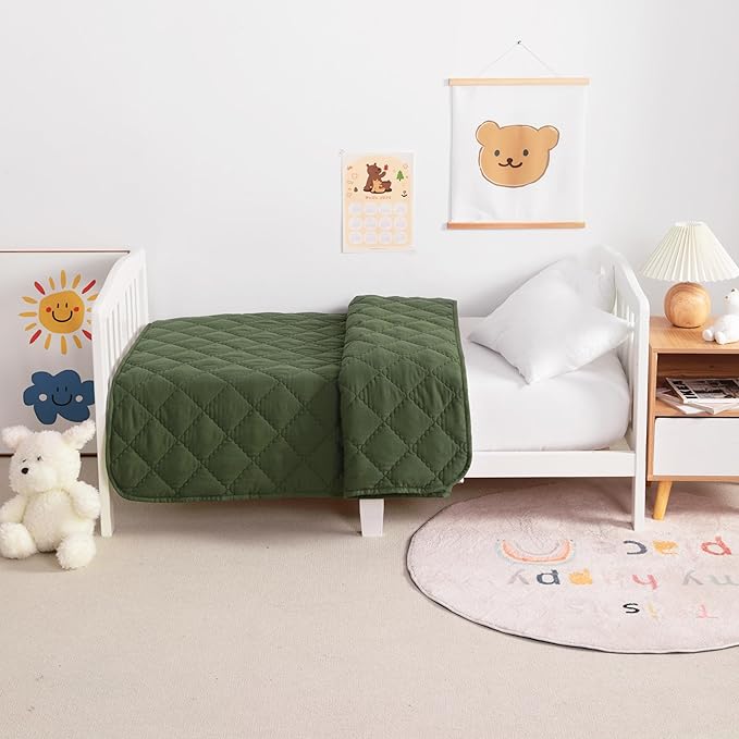 NTBAY Down Alternative Oversized Toddler Comforter, Super Soft and Warm Solid - Image 4