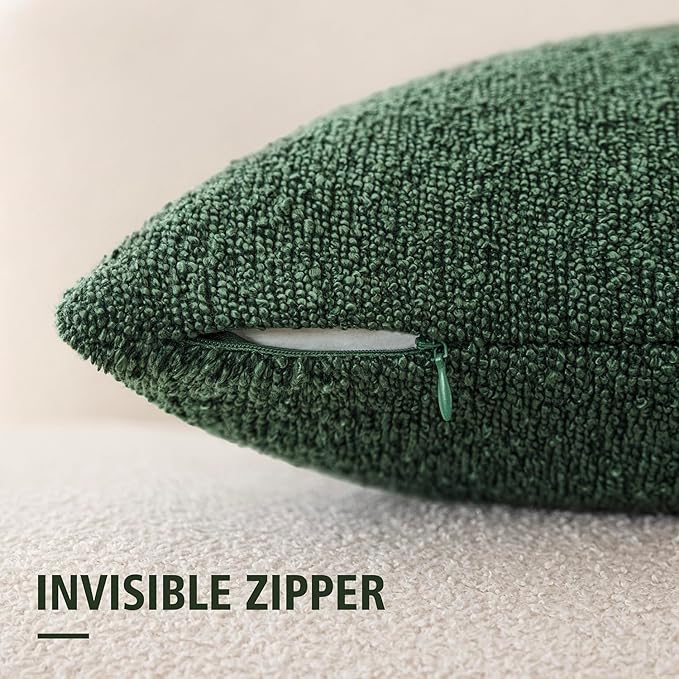 Foindtower Decorative Textured Boucle Throw Pillow Covers Accent Solid Pillow - Image 2