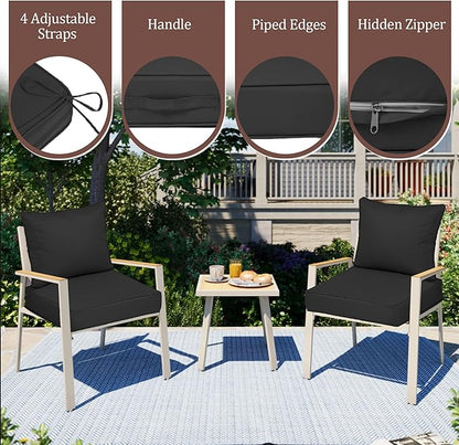 Waterproof Outdoor Chair Cushion Set of 4, Outdoor Cushions - Image 3