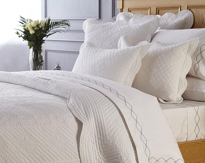 Calla Angel Sage Garden Luxury Pure Cotton Quilted Pillow Sham, King Pillow - Image 3