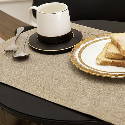 Mebakuk Linen Farmhouse Table Runner Large Burlap Style Soft and Waterproof - Image 6