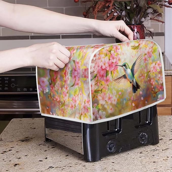 Hummingbird Dust Cover for Coffee Maker Flowers Kitchen Blender Cover Bread - Image 5