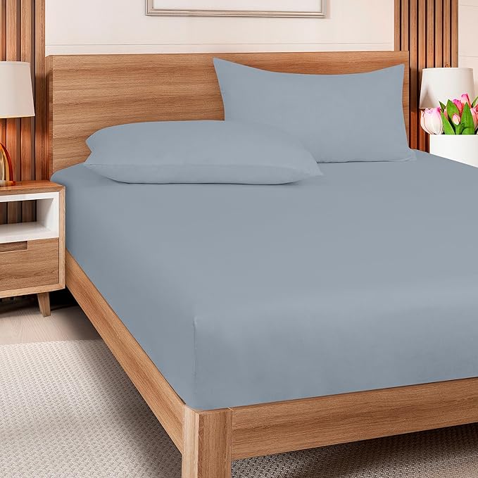 ROYALE LINENS 300 Thread Count 100% Long Staple Combed Cotton Fitted Sheet - Image 8