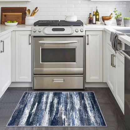 Modern Abstract Entryway Rug Indoor 2x3 Washable Rug Non-Slip Soft Small Area - Image 2