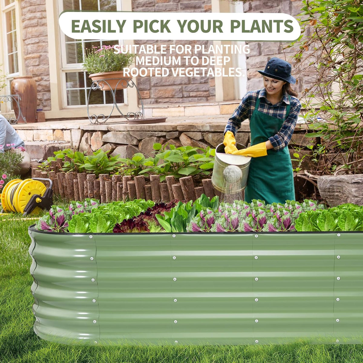galvanized raised garden bed - 2 pcs 6x2x1.4ft, package contents