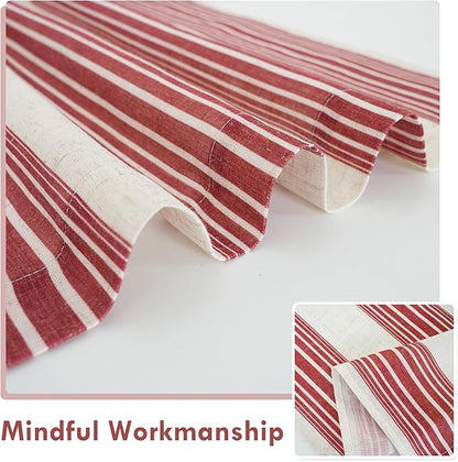DriftAway Farmhouse Vertical Striped Linen Blend Textured Light Filtering Semi - Image 7