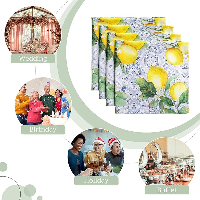 Maison d' Hermine Cloth Napkins Set of 4 100% Cotton Everyday Reusable Square - Image 6